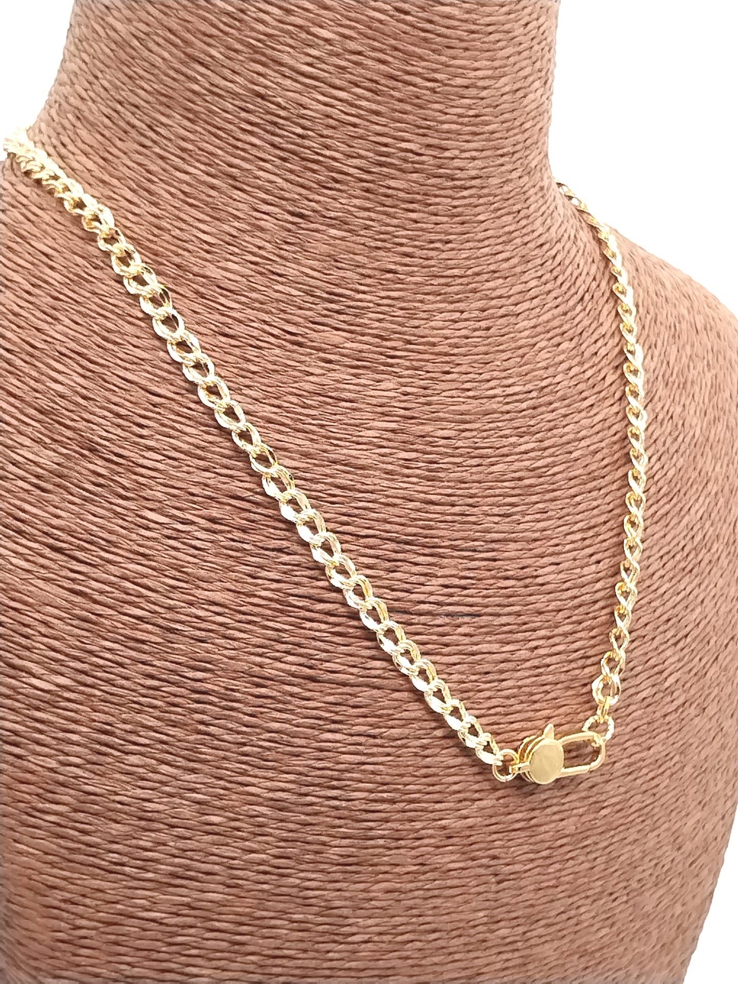 Klobige Kette, 18 Karat vergoldetes Halsband, trendiger Damenschmuck, Geschenk, Feiertage, edel