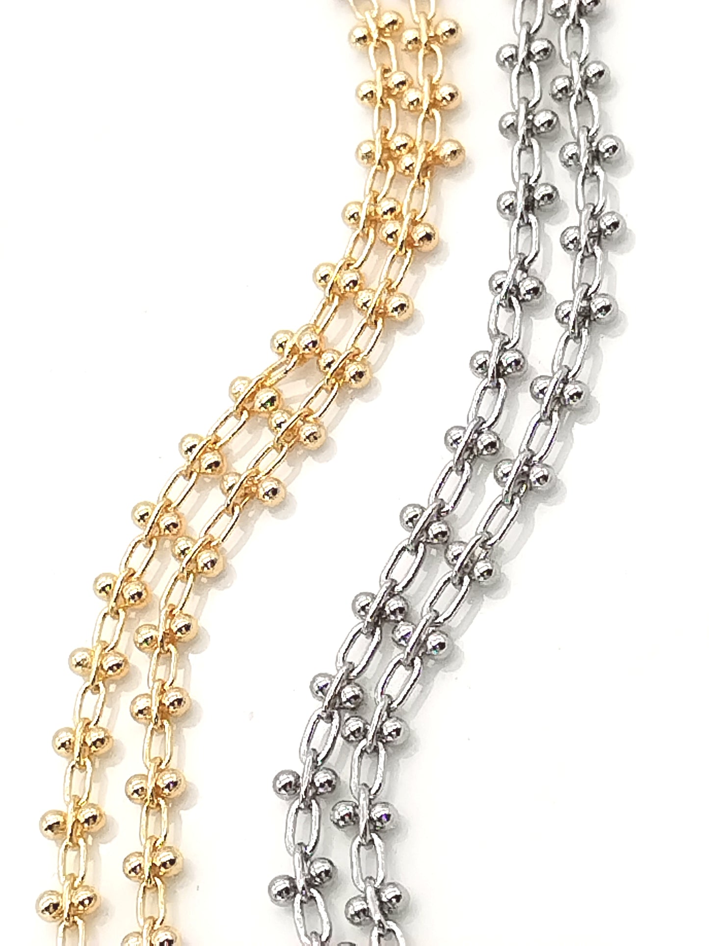 Pulsera de doble cadena de oro, joyería elegante y minimalista, sostenible, regalo de San Valentín, joyería para mujer