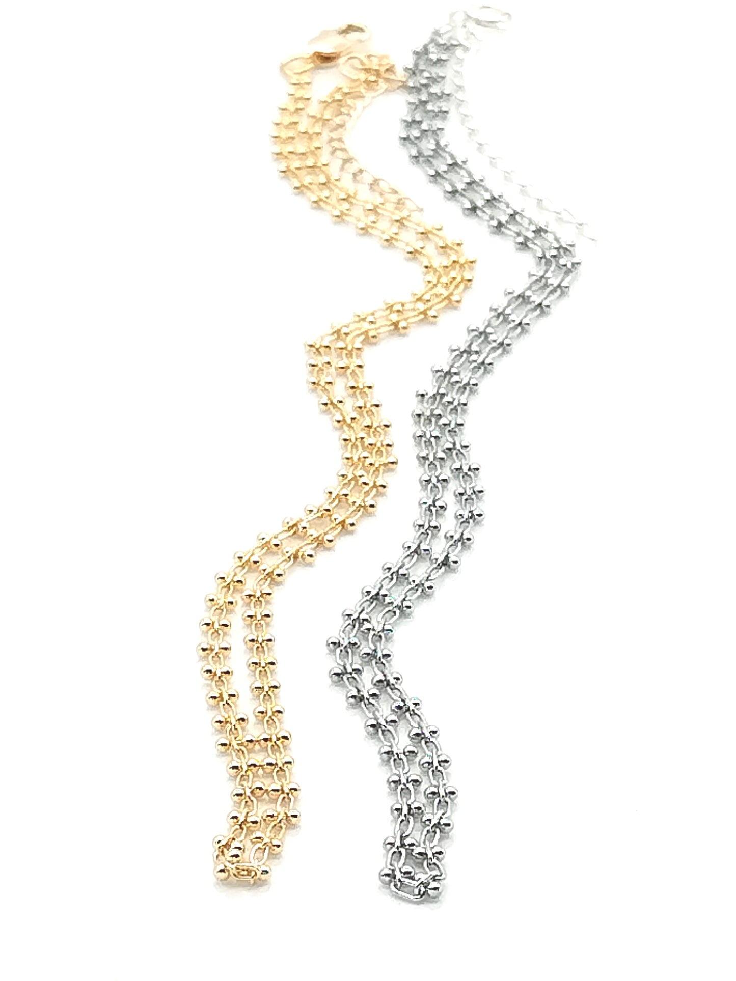 Pulsera de doble cadena de oro, joyería elegante y minimalista, sostenible, regalo de San Valentín, joyería para mujer