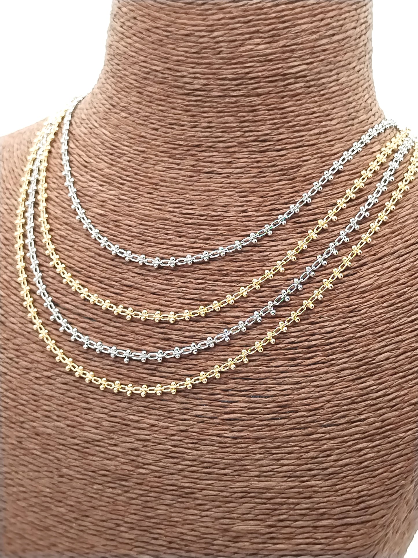 Silbernes Kettenhalsband, trendige Halskette, Valentinstagsgeschenk, minimalistischer Schmuck, Frauen (Copia)