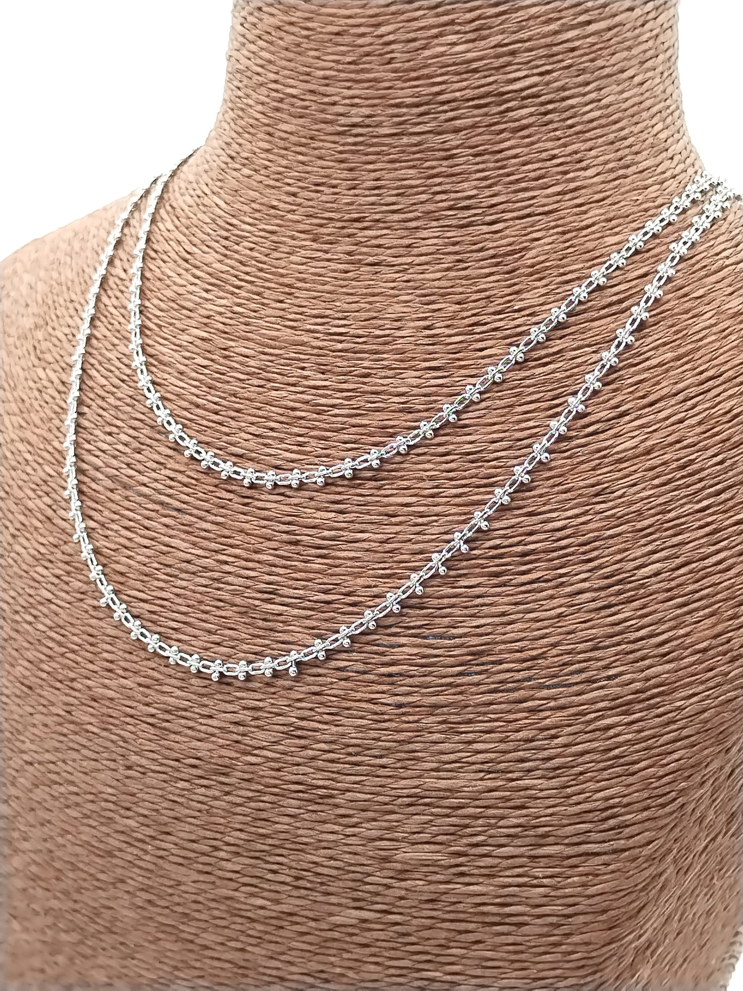 Silbernes Kettenhalsband, trendige Halskette, Valentinstagsgeschenk, minimalistischer Schmuck, Frauen (Copia)
