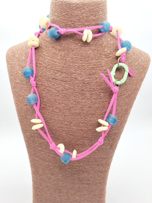 Strandkette, lang, Mode, Glasperlen, handgefertigt, Sommer, Boho-Stil, Mädchen