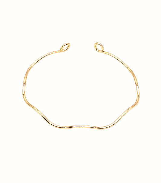 Wavy Gold Bracelet, Adjustable Cuff, 18k Gold Plated, Jewelry, Stackable, Trending, Gifts, Women