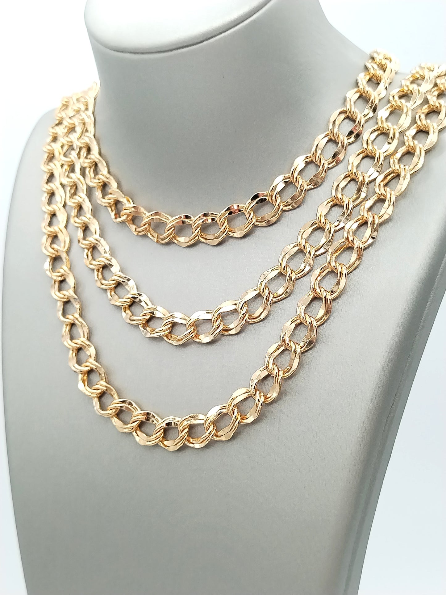 Chunky 18k Gold Plated Mariner Chain Necklace | Toogle Clasp