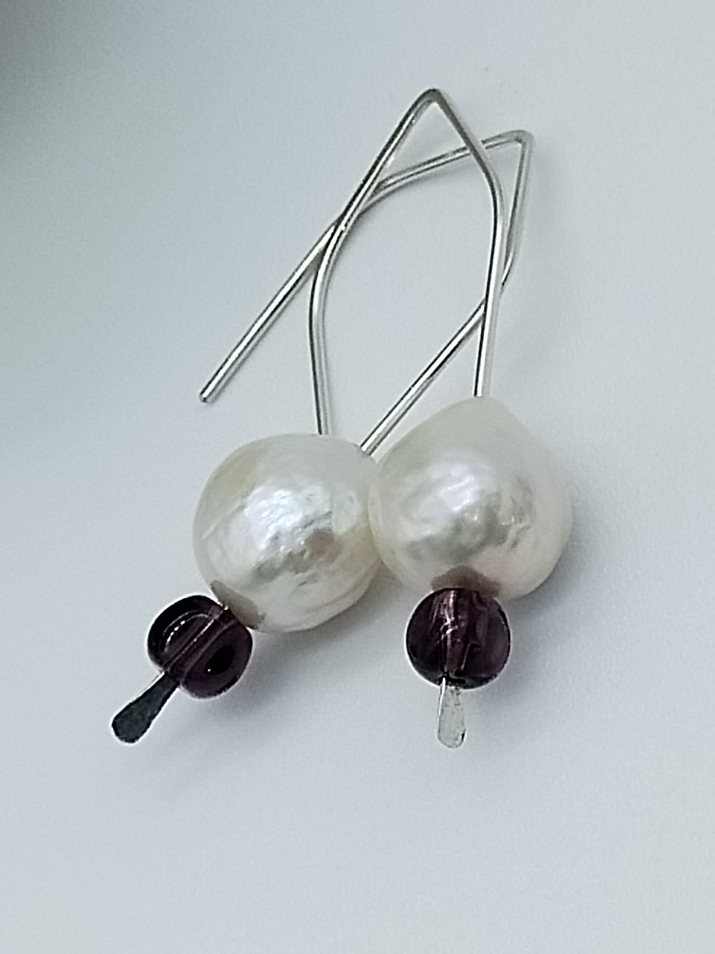 Pendientes colgantes de perlas Edison, perlas grandes, rellenos de oro de 14 k y colgantes de plata esterlina