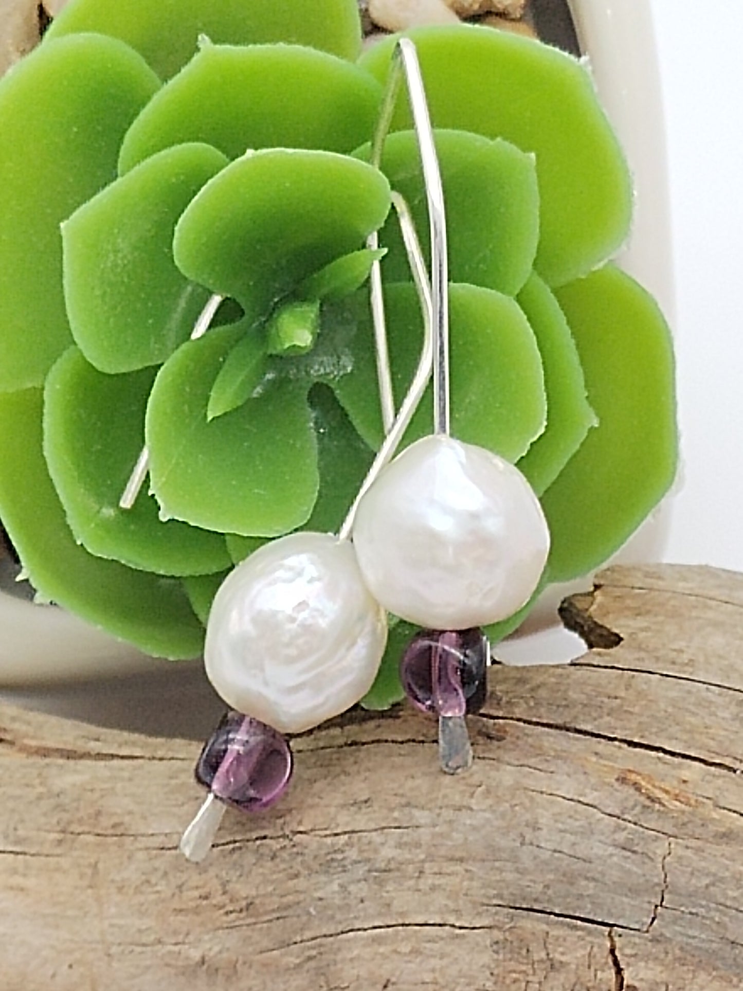 Pendientes colgantes de perlas Edison, perlas grandes, rellenos de oro de 14 k y colgantes de plata esterlina