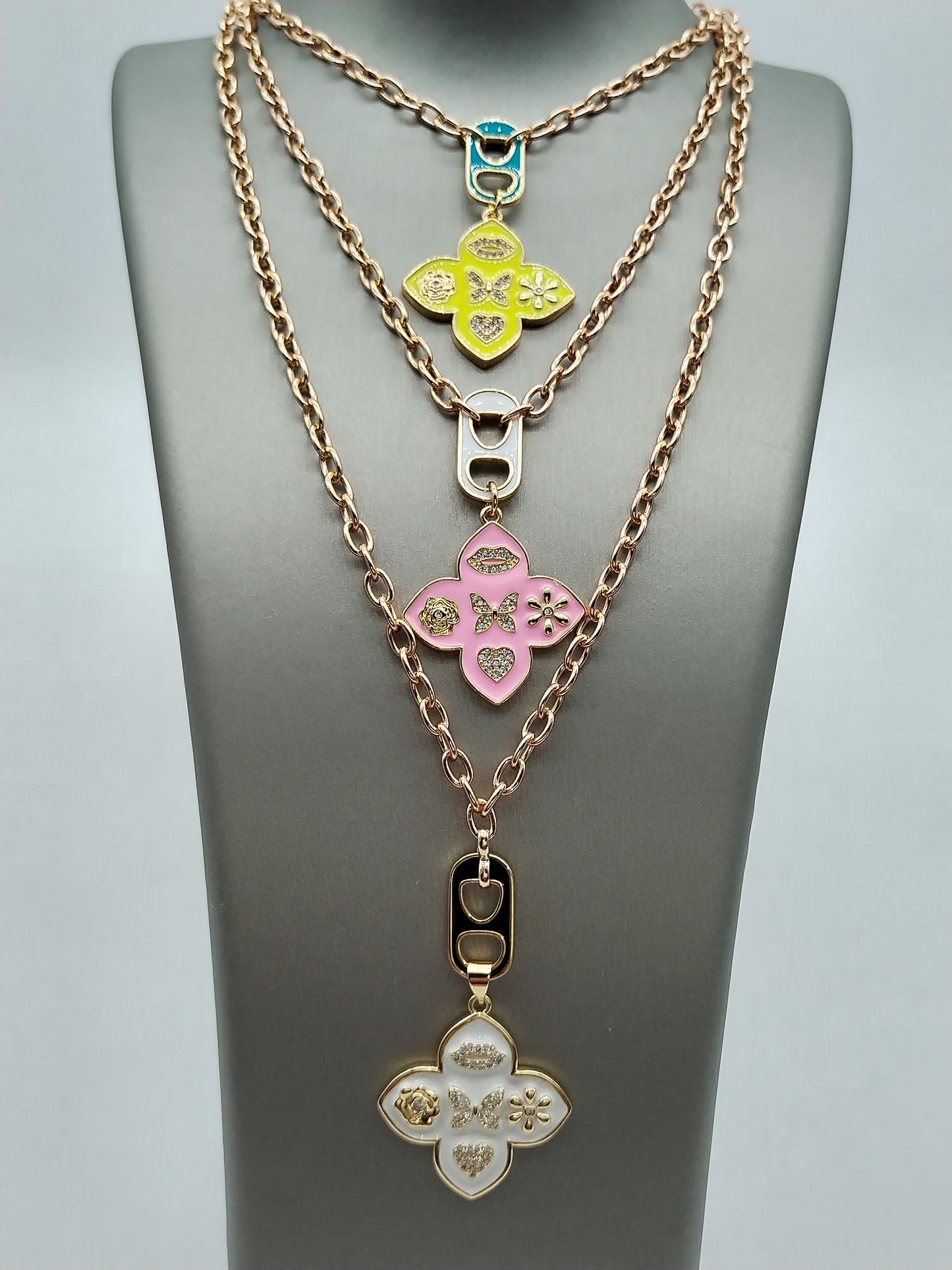 Clove Charm and Soda Tab Necklace, Good Luck,14k Gold Filled Chain Necklace