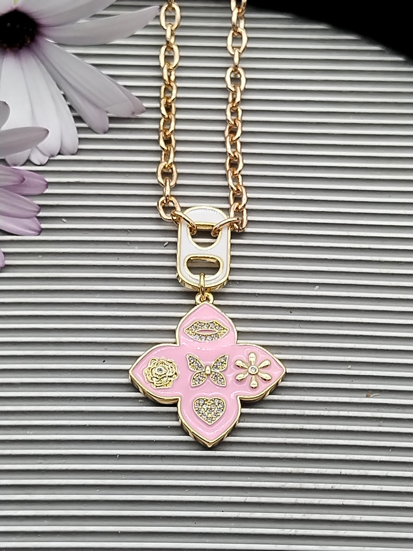Clove Charm and Soda Tab Necklace, Good Luck,14k Gold Filled Chain Necklace