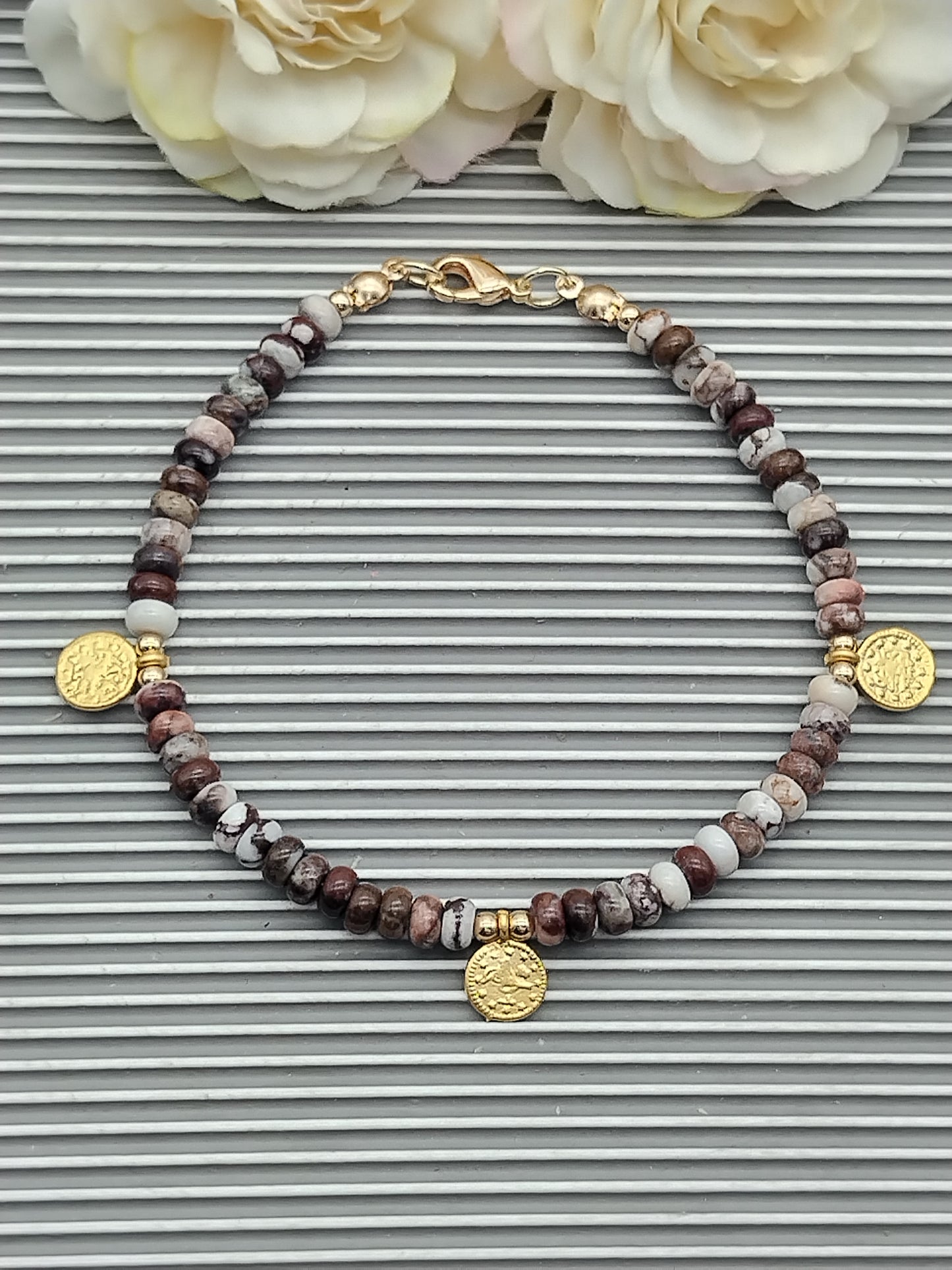 Wildpferd Edelsteinarmband, Southern West Schmuck, Perlenarmband, 14k Gold gefüllt, Damenschmuck