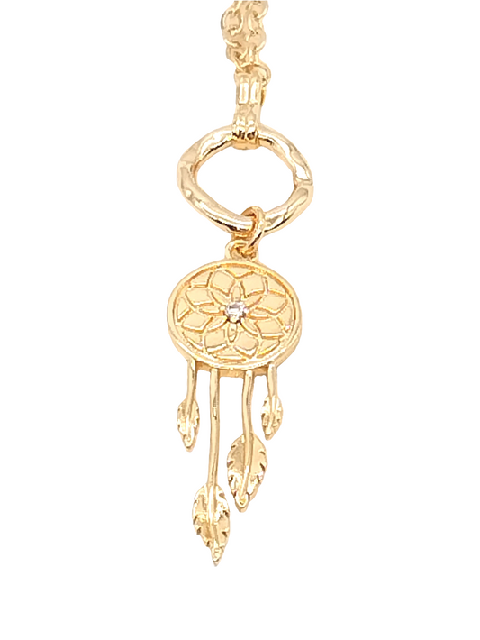 Dream Catcher Necklace, Lariart Y Gold Chain Necklace, Trendy Jewelry, Minimalist, Gifts