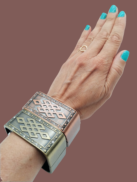 Chunky Bronze Bangle, Rectangular Bracelet, Jewelry, Women, For Her, Gifts, Fashion