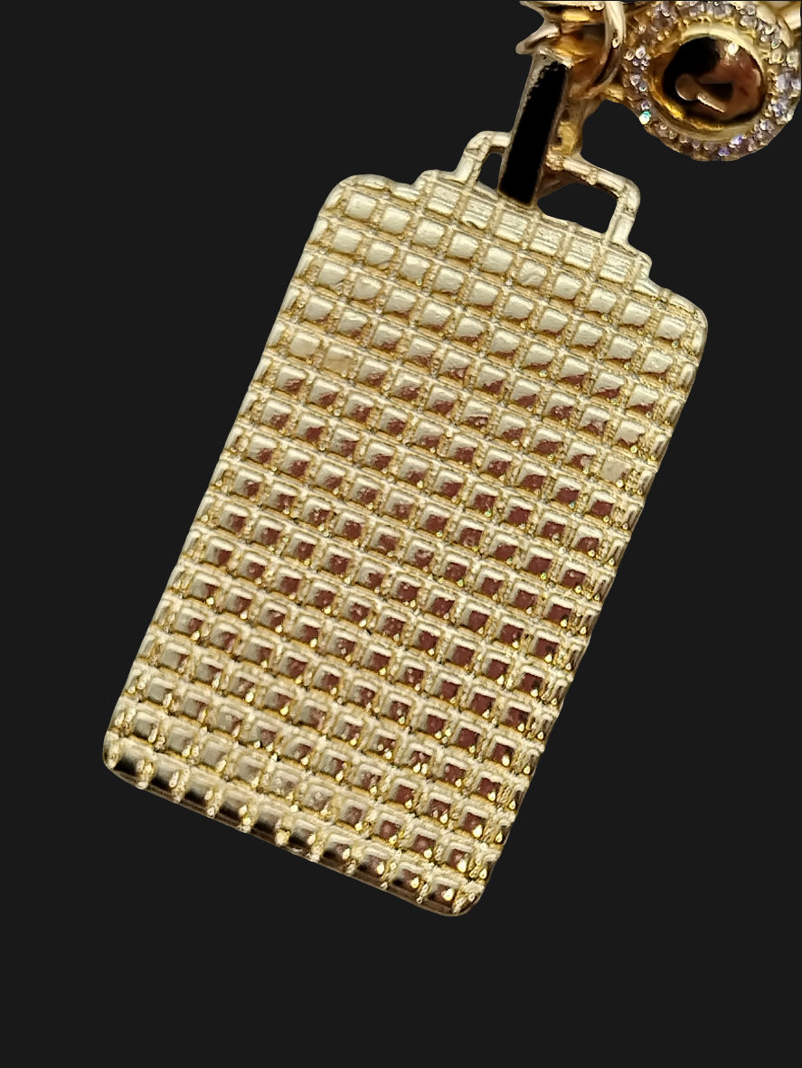 Devil Eye Large Pendant Necklace, 14k Gold Filled Paper Clip Choker