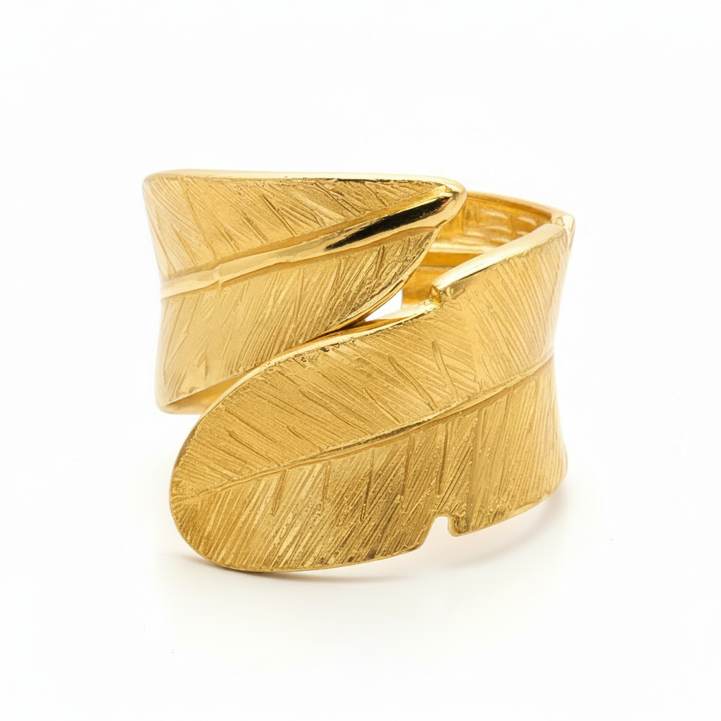 Chunky Gold Cuff Bracelet – Flat Lightbox