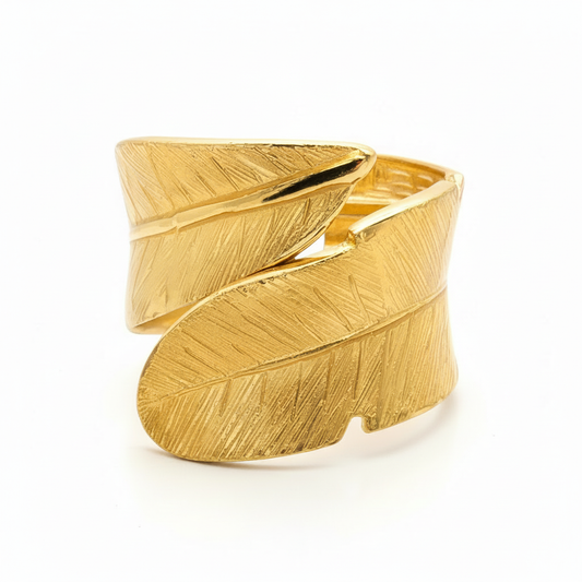 Chunky Gold Cuff Bracelet – Flat Lightbox