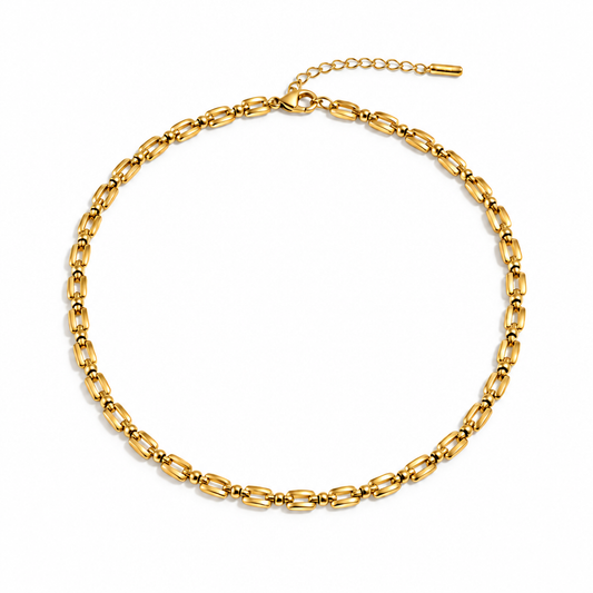 Small open link necklace in 18k PVD Gold stainless steel
