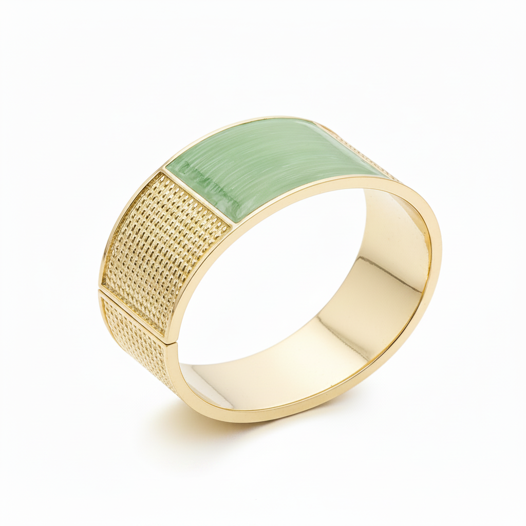 Gold Cuff Bracelet 18k Gold Plated Open Bangle for Women
