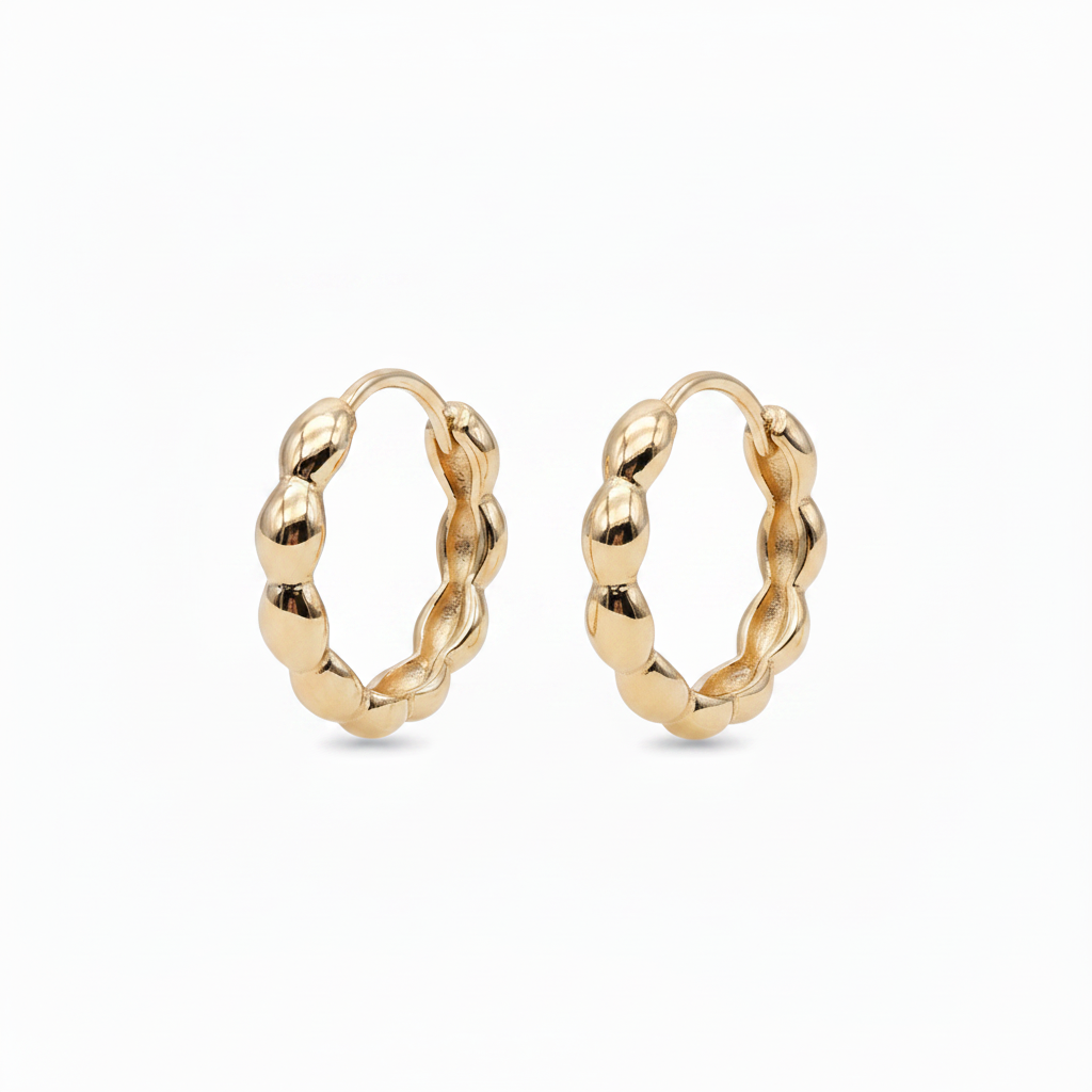 Gold Huggie Hoop Earrings 18k Plated – Small Gold Hoops for Women
