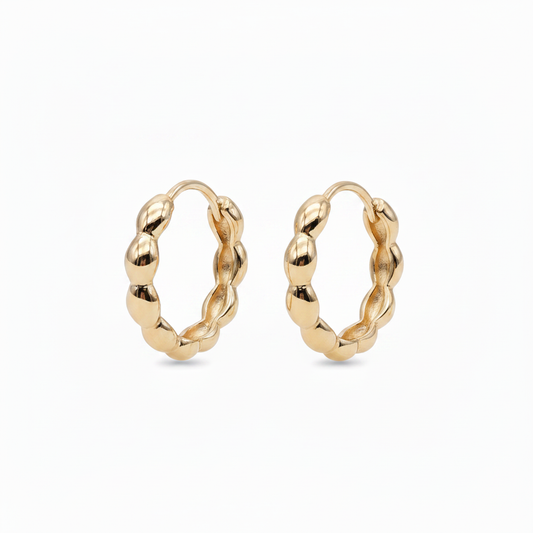 Gold Huggie Hoop Earrings 18k Plated – Small Gold Hoops for Women
