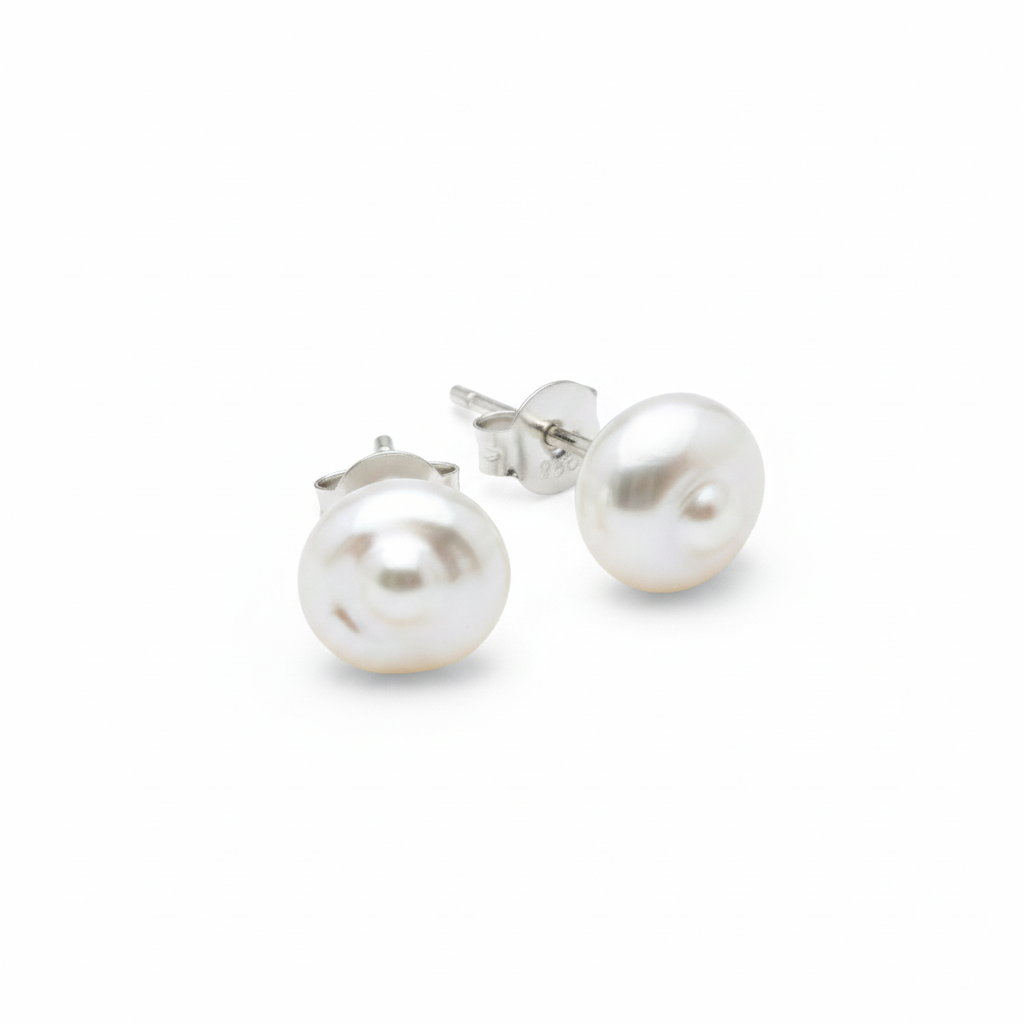 Keshi Pearl Stud Earrings Sterling Silver – Natural Pearl Jewelry
