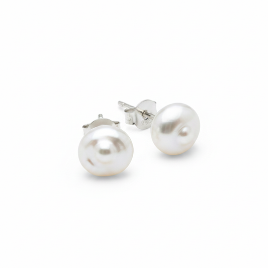 Keshi Pearl Stud Earrings Sterling Silver – Natural Pearl Jewelry
