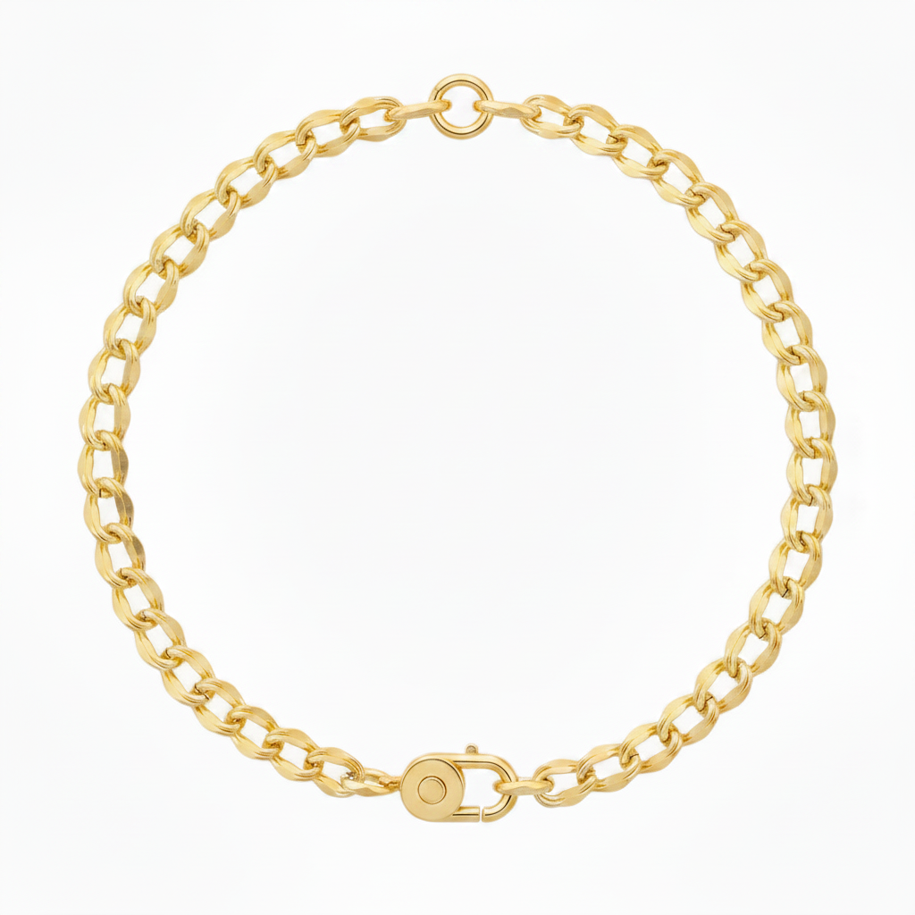 Chunky Gold Chain Necklace 18k Gold Plated Statement Jewelry Women
