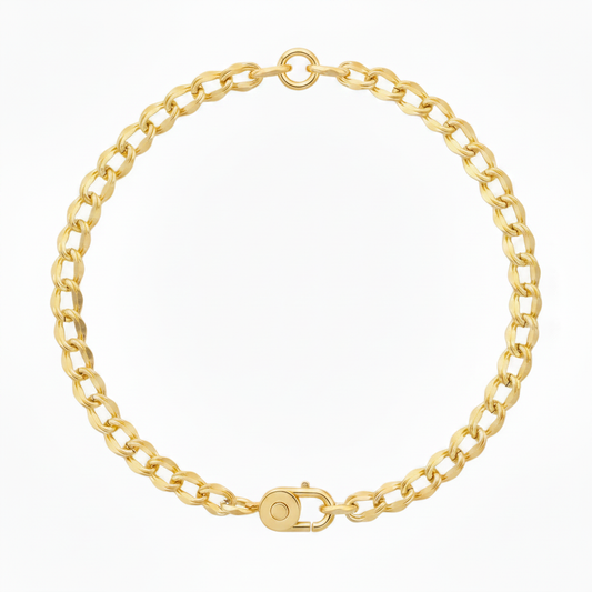 Chunky Gold Chain Necklace 18k Gold Plated Statement Jewelry Women
