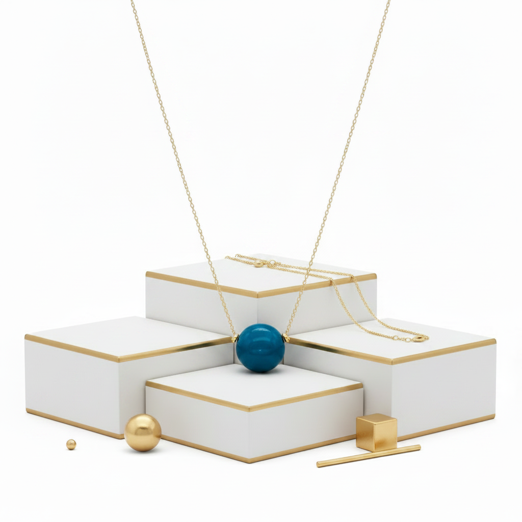 Turquoise Tagua Nut Choker Necklace 18k Gold Plated Eco Friendly Jewelry
